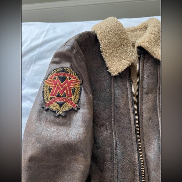 Matchless Leather Jacket Shearling Lining Size 42 - Picture 8 of 8